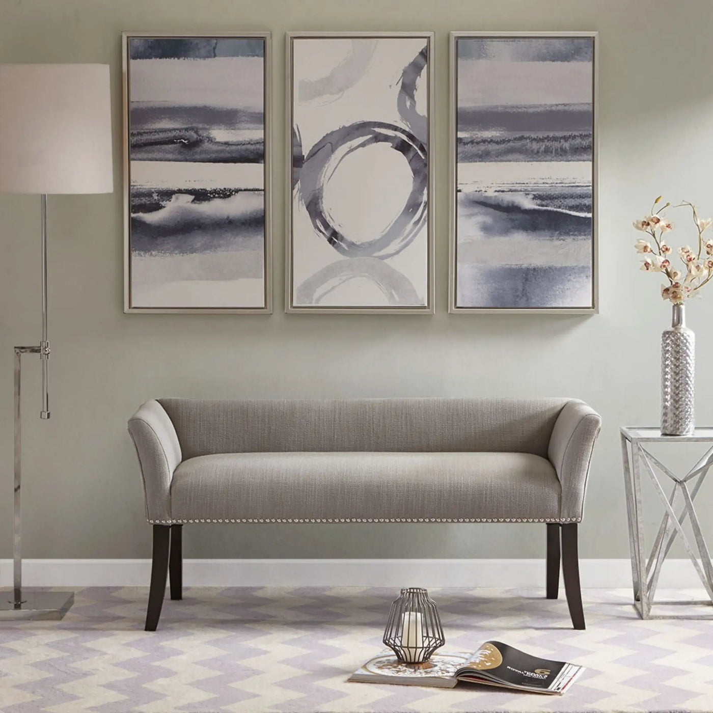 Elegant Design Bench Upholstery, Solid Wood Frame by HouseOfZazla