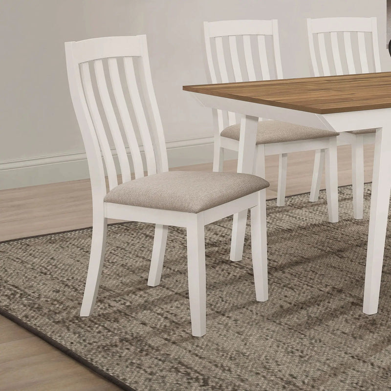 Dining Side Chair Set (2 Pieces) - Off White by HouseOfZazla