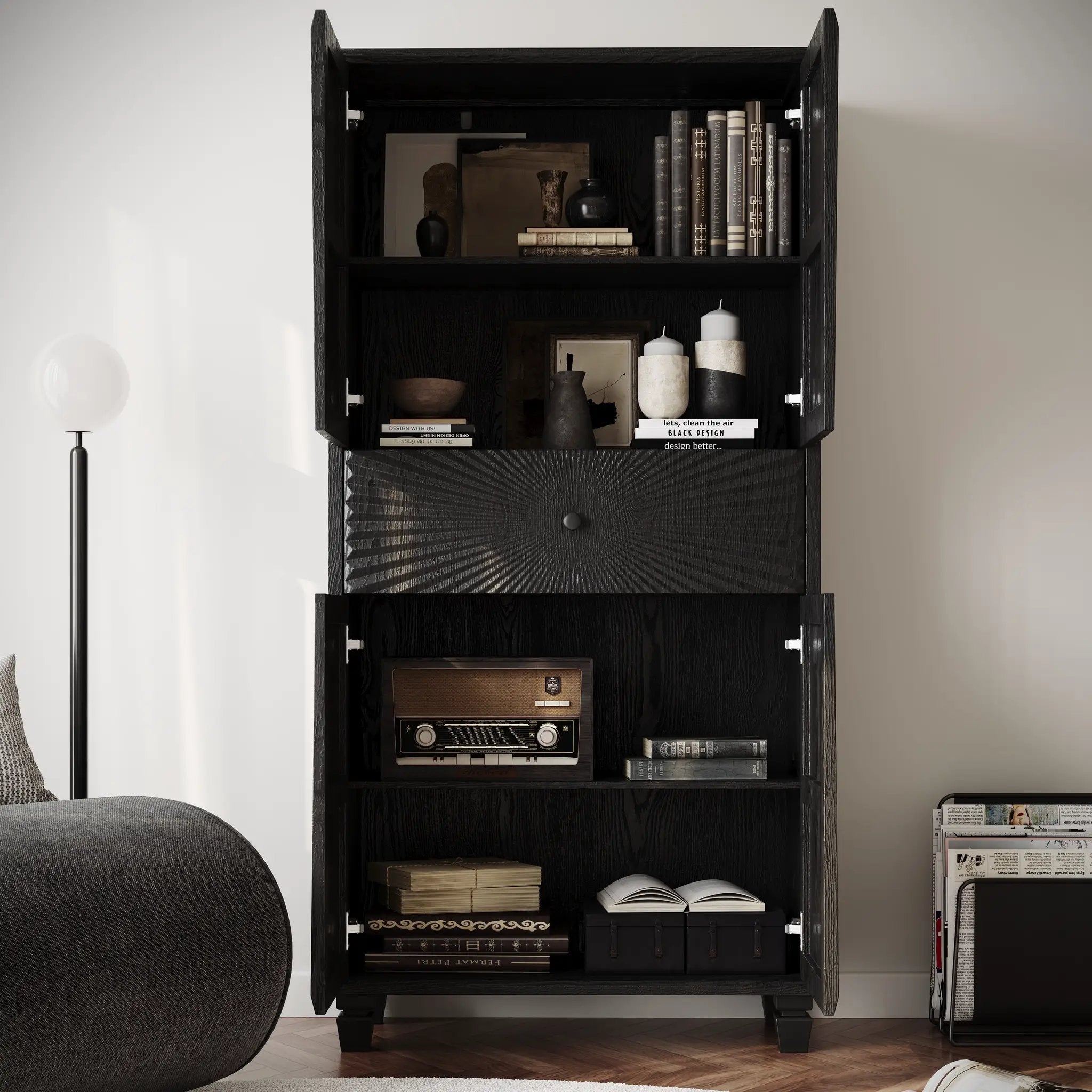 64.5'' Tall Accent 4-Door Cabinet by HouseOfZazla