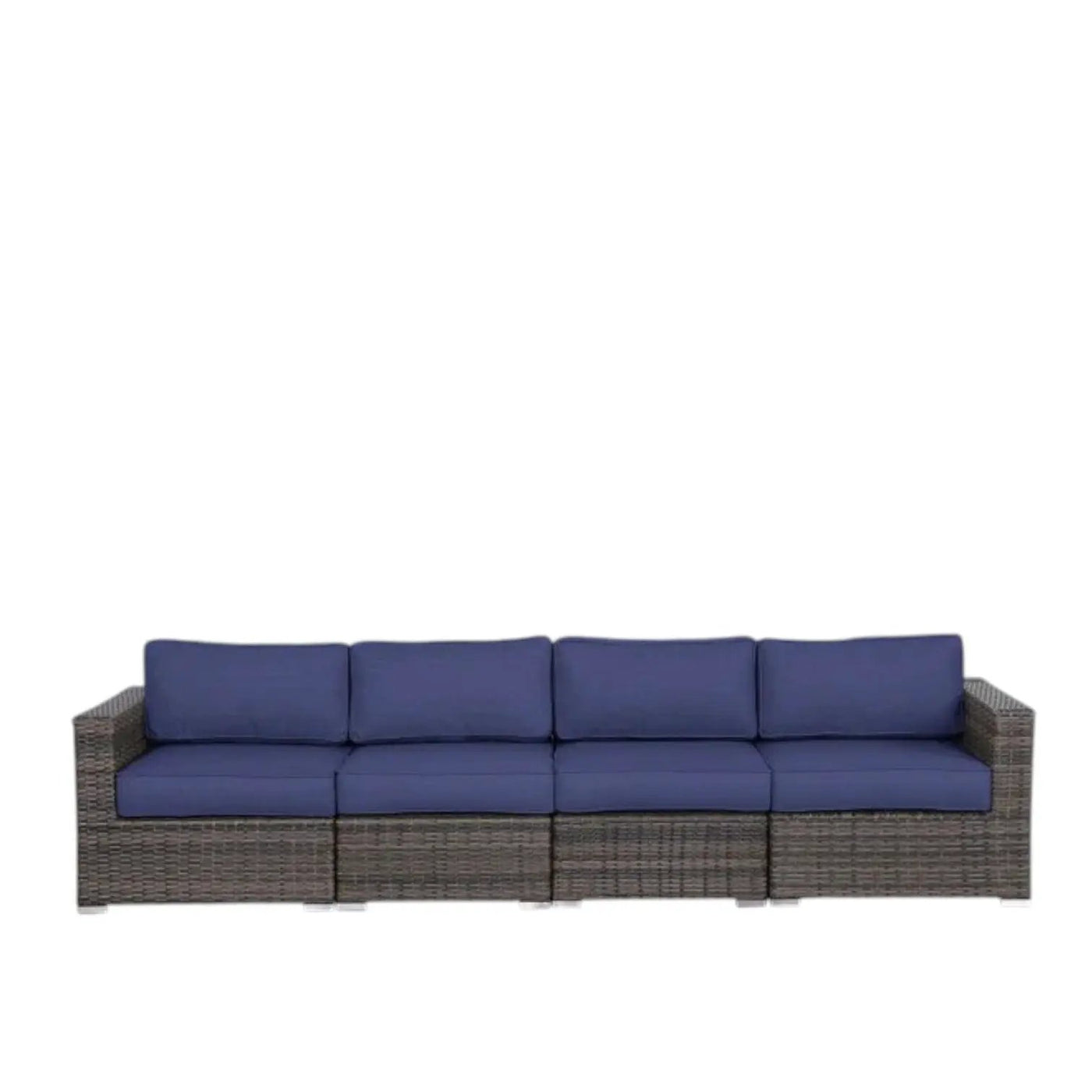 Luxurious Wicker Patio Sectional With Weather Resistant Sunbrella Cushions by Unique Piece Furniture