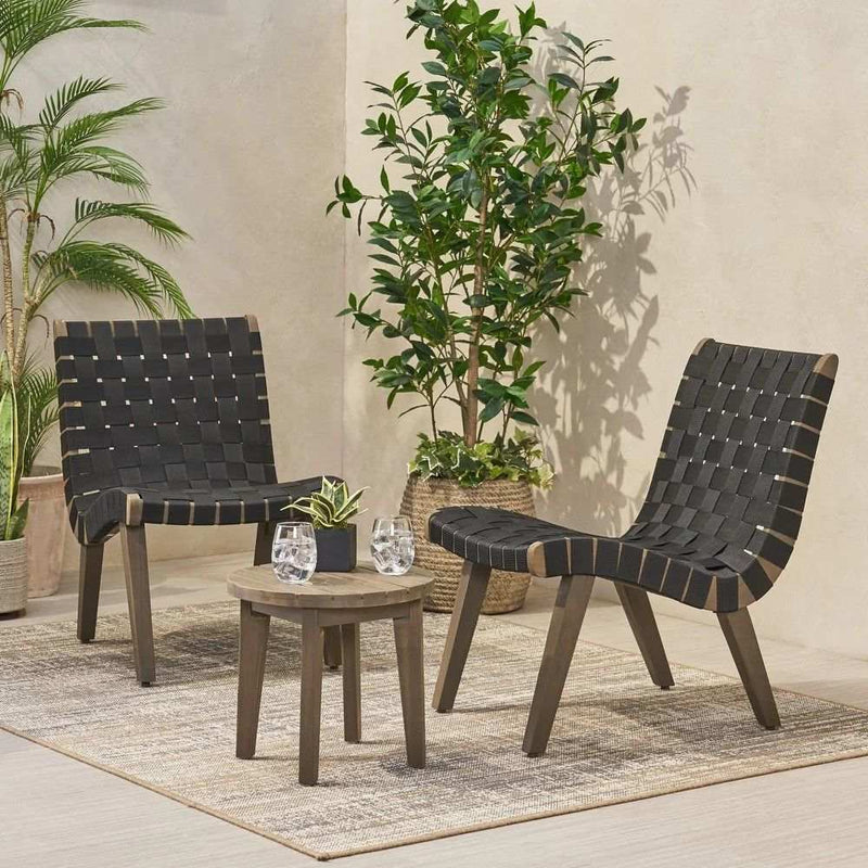 Outdoor 3 Piece Rope Weave Patio Seating Set by HouseOfZazla