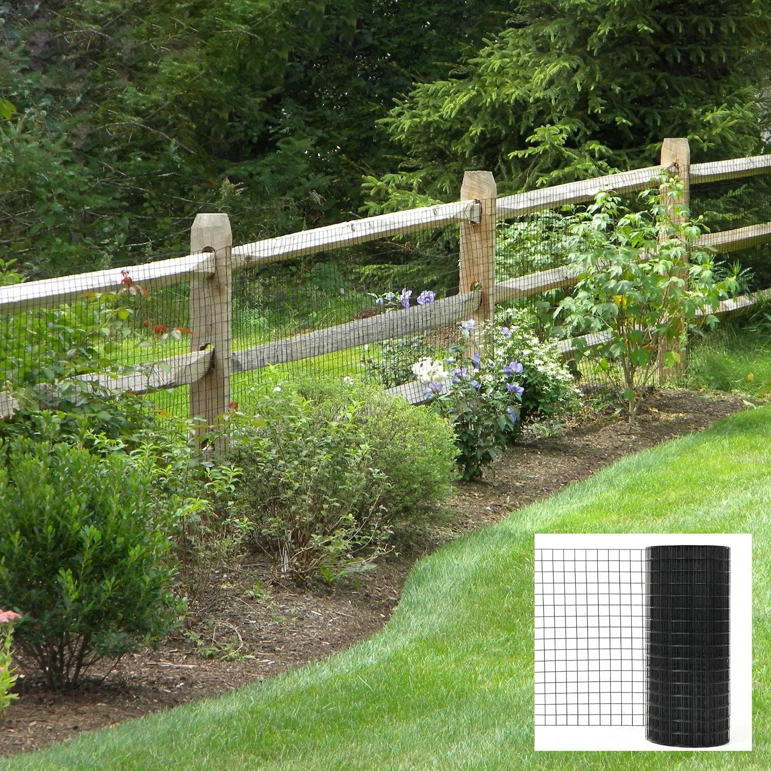 Vinyl Coated Hardware Cloth, For Poultry Netting And Home Improvement - Black by HouseOfZazla