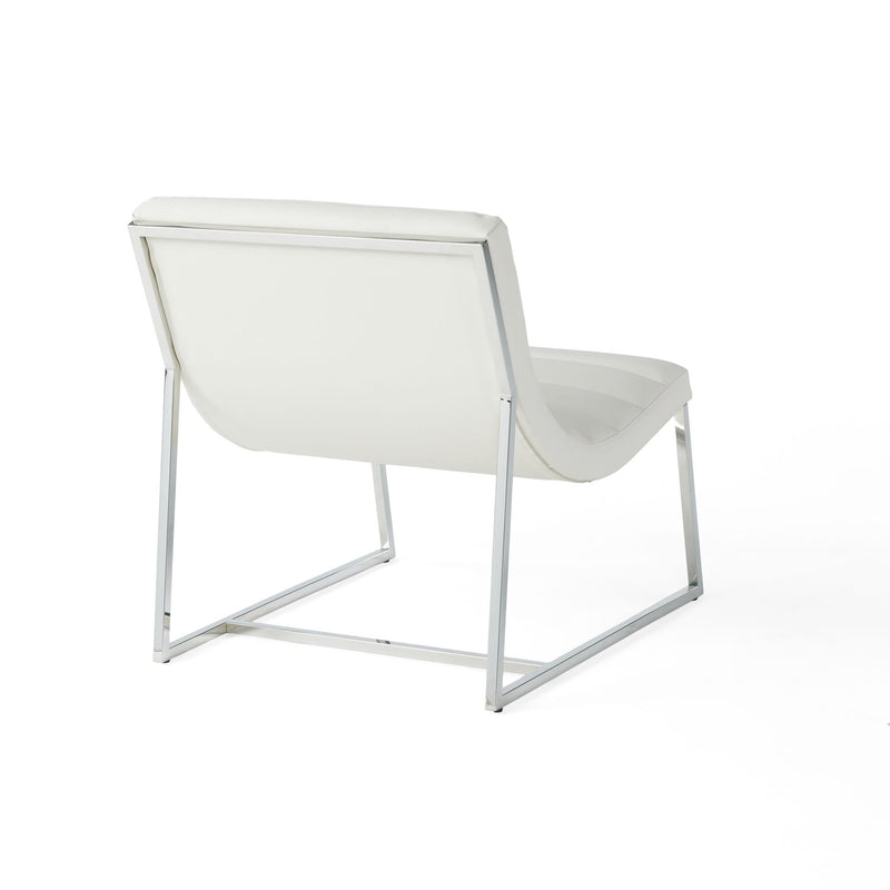 Wilmouth Roll Occasional Chair - White by HouseOfZazla