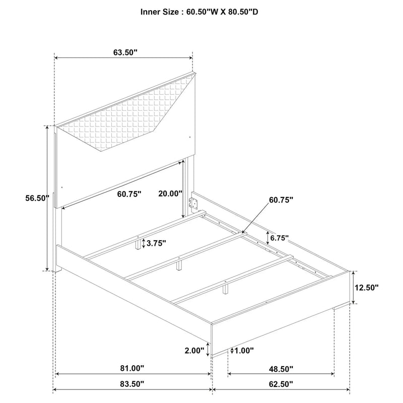 Pierce - Panel Bed LED Headboard by HouseOfZazla