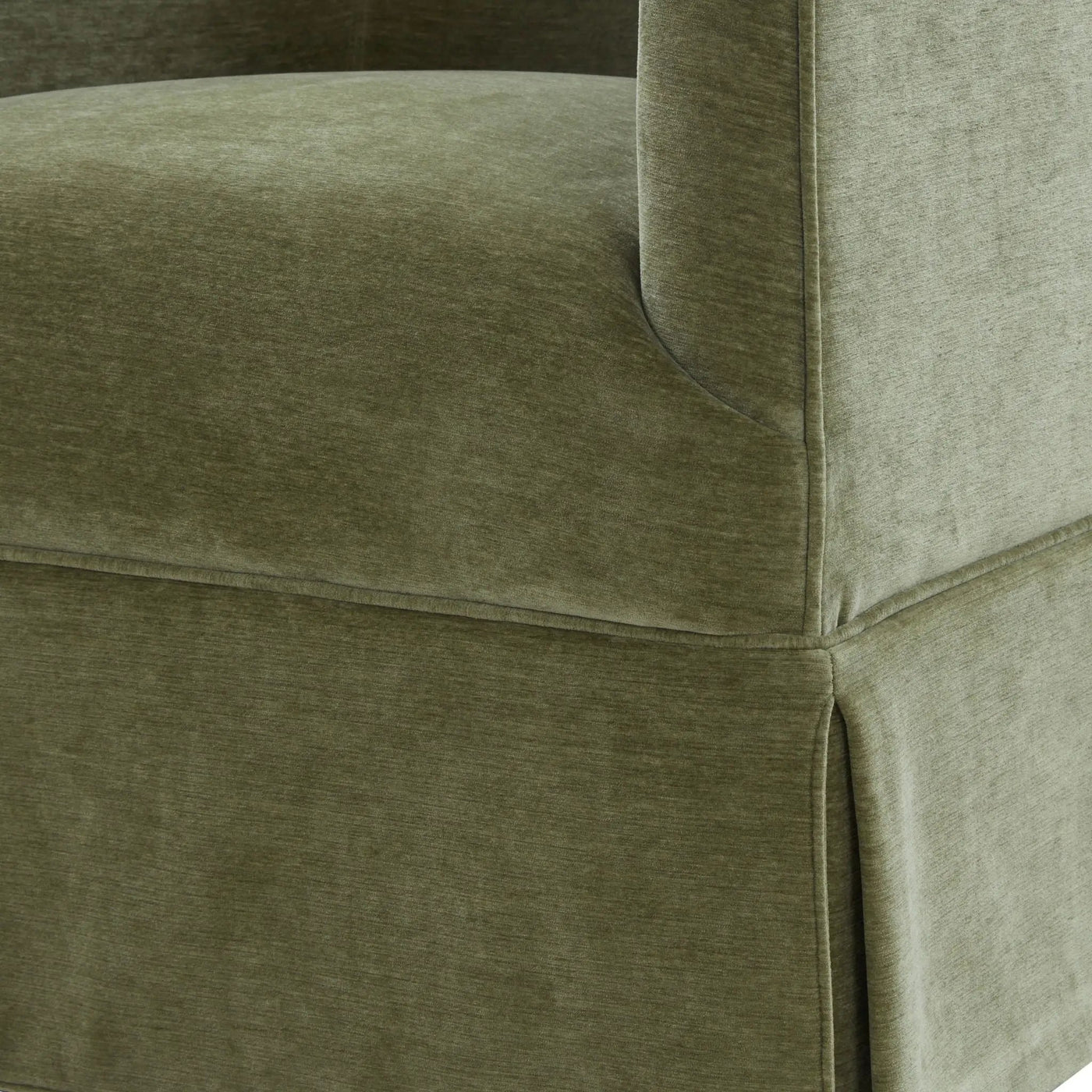 Elm - Skirted Swivel Chair by HouseOfZazla