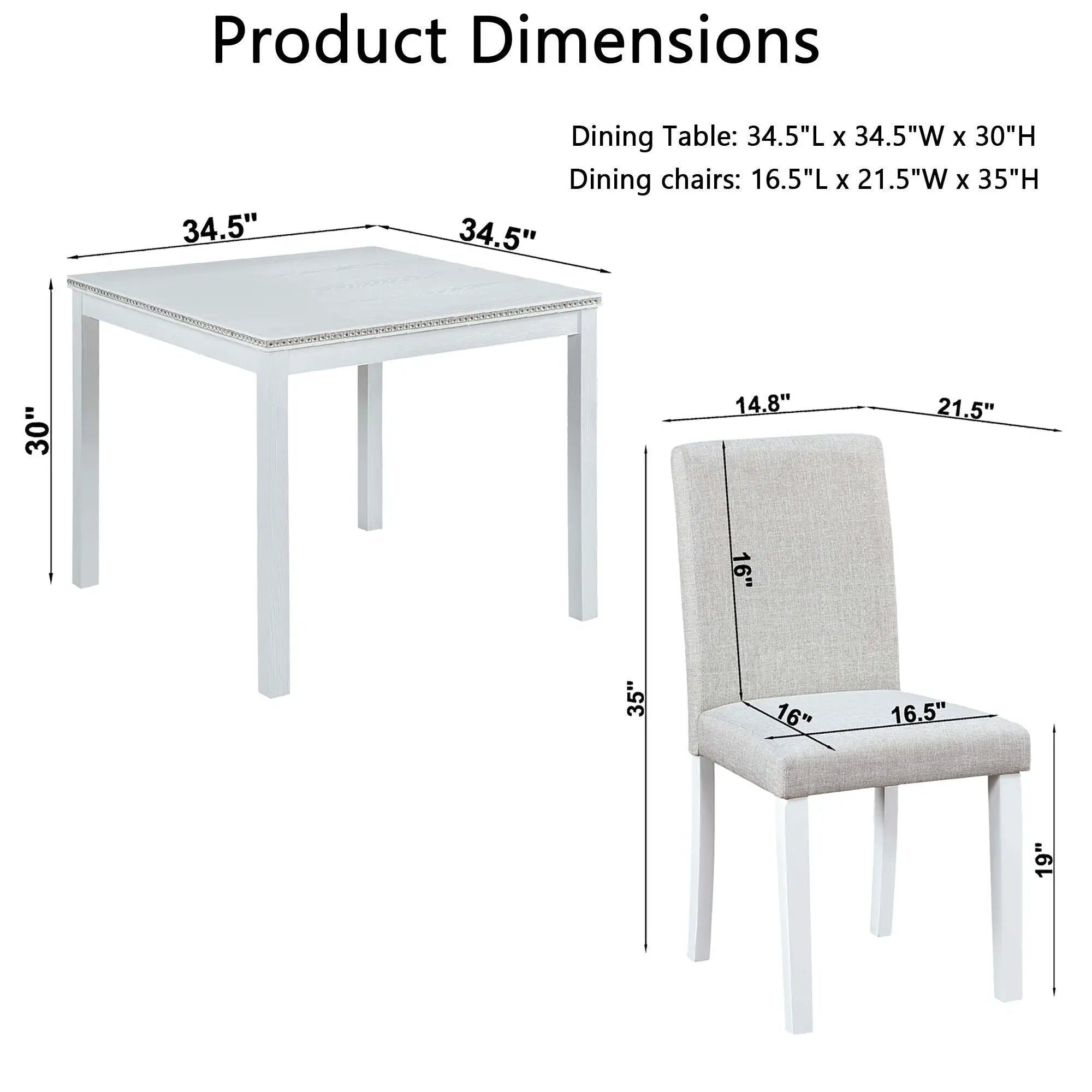 Dining Table Set With Crystal Decoration And Upholstered Chairs by Unique Piece Furniture