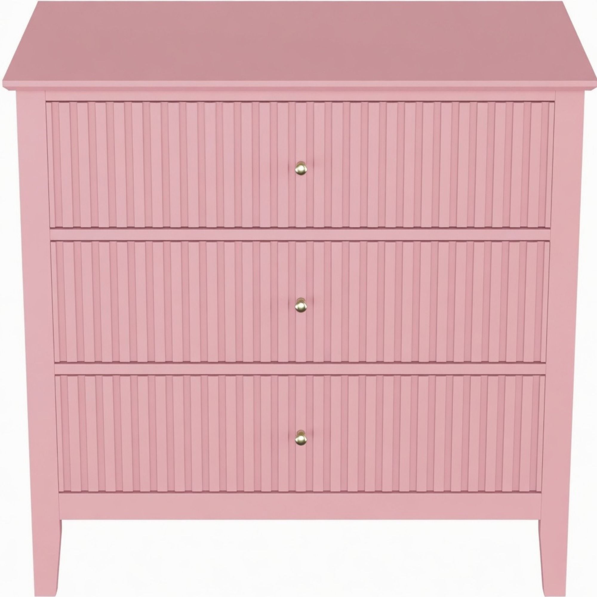 Fluted 3 Drawer Nightstand With Soft Close Slides by HouseOfZazla