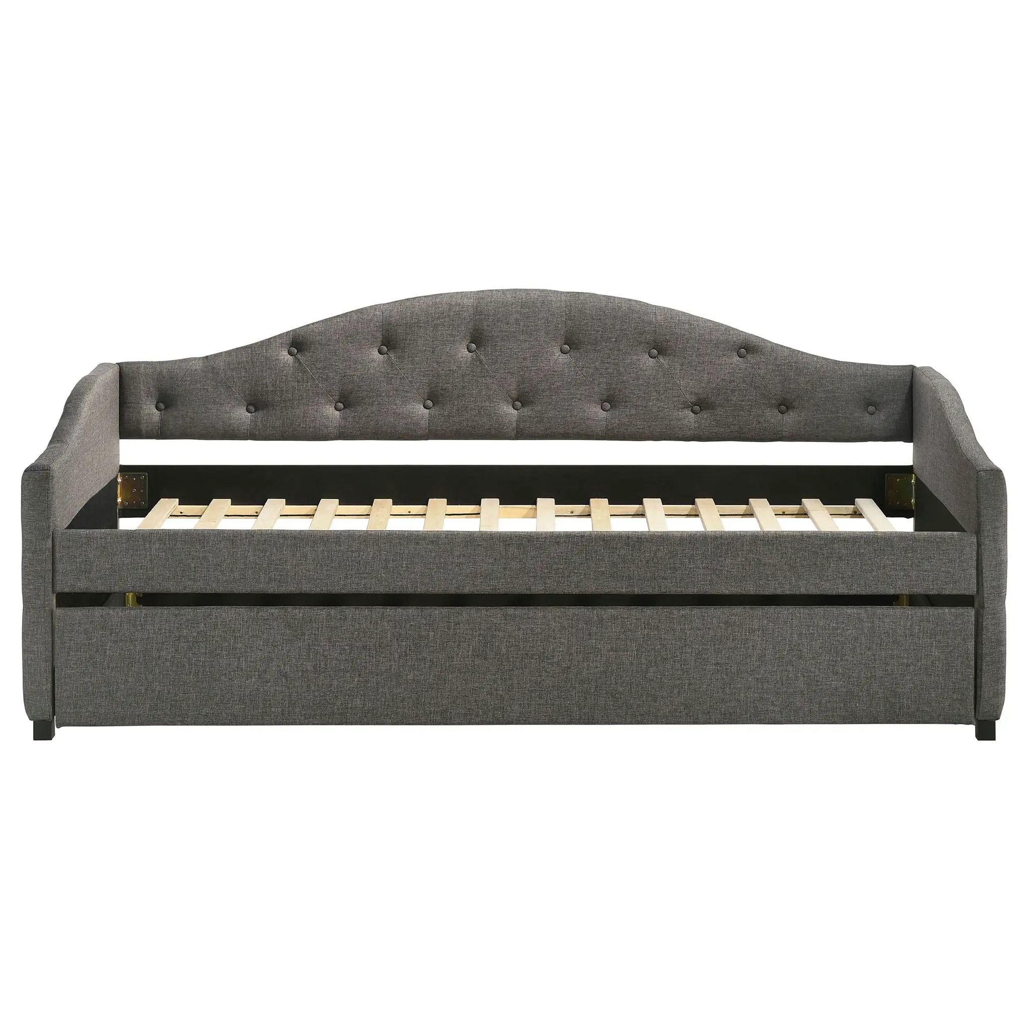 Sadie Upholstered Twin Daybed with Trundle Grey by Unique Piece Furniture