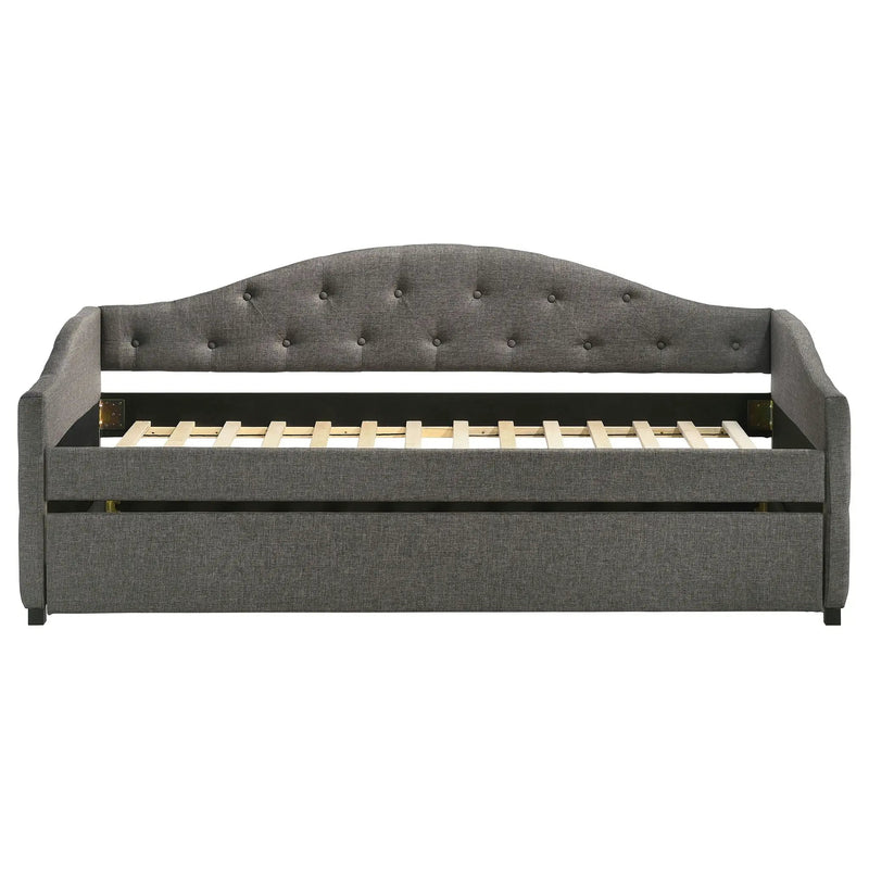 Sadie Upholstered Twin Daybed with Trundle Grey by Unique Piece Furniture