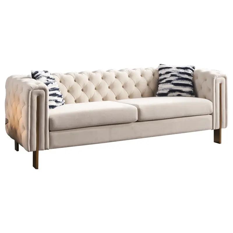 Chesterfield - Modern Tufted Living Room Sofa, 84.25''W Couch by Unique Piece Furniture