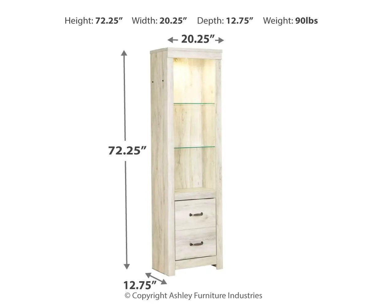 Bellaby - Pier - 2 Drawers - Whitewash by Unique Piece Furniture