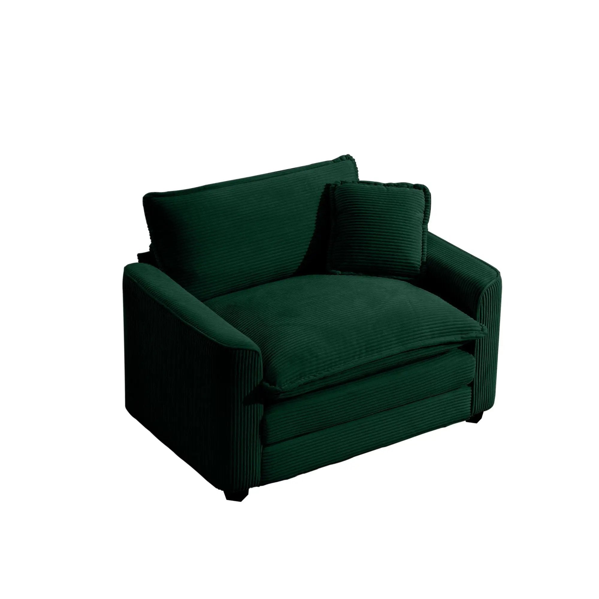 Modern Classic Fabric Single Chair Deep Seat Sofa With Pillow by Unique Piece Furniture