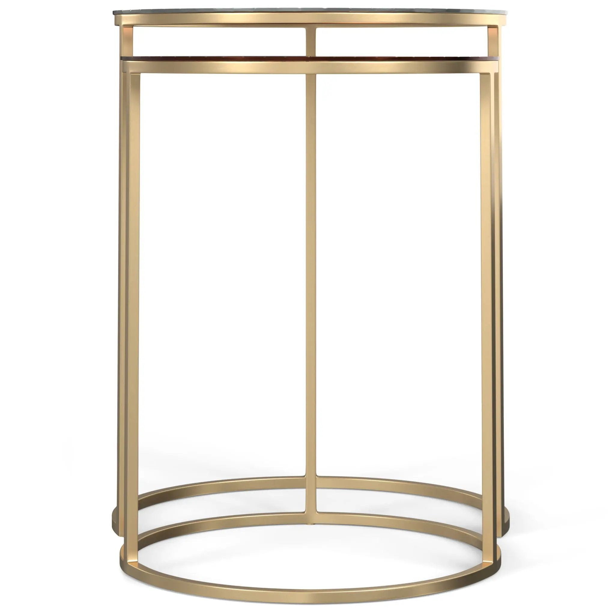 Drake - 2 Piece Nesting Table - Antique Nickel / Antique Copper by Unique Piece Furniture