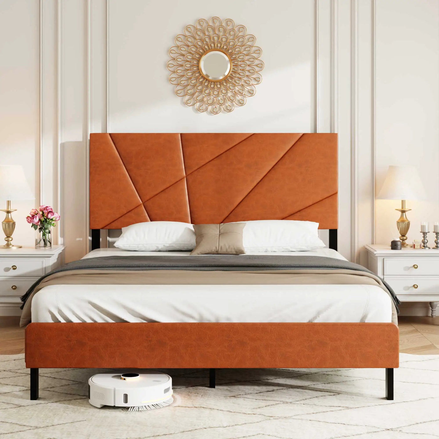Vintage Under Bed Storage And Square Platform Design by HouseOfZazla