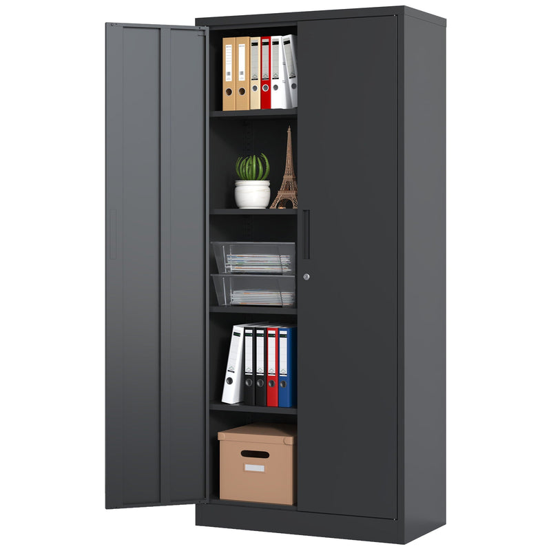 Heavy Metal Garage Storage Cabinet With Locking Doors, Steel, Adjustable Shelves by HouseOfZazla