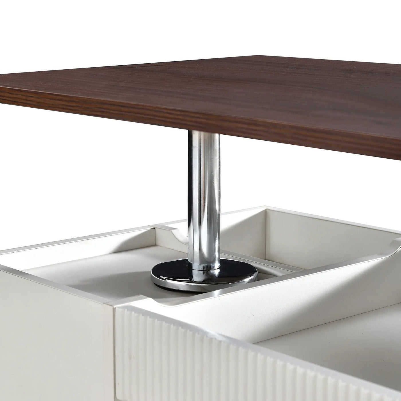 Adjustable End Table With Wheels, 360°Rotating Top And Storage Space by HouseOfZazla