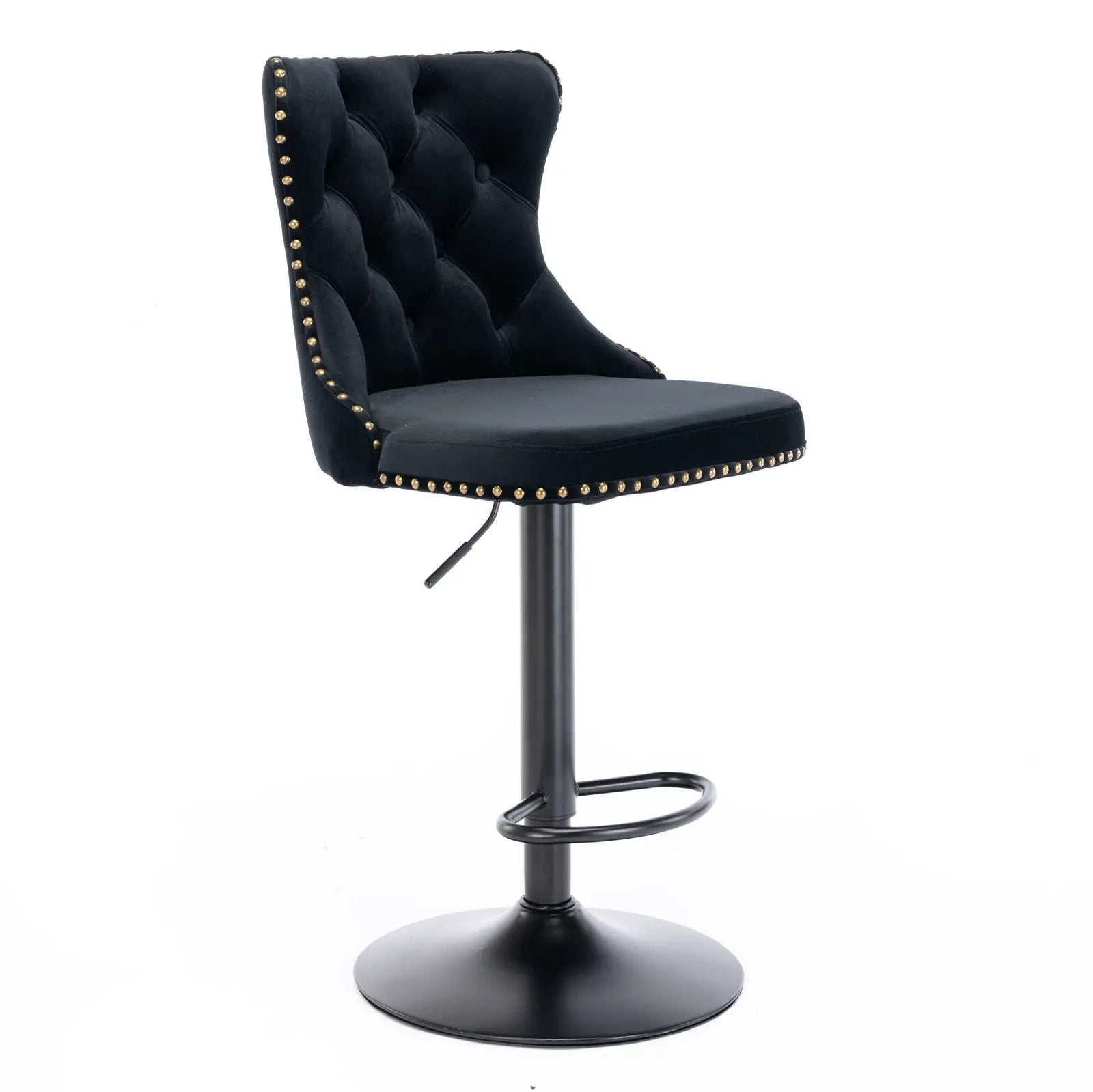 Swivel Barstools Adjusatble Seat Height, Modern Upholstered Bar Stools With Backs Comfortable Tufted For Home Pub And Kitchen Island (Set of 2) by Unique Piece Furniture