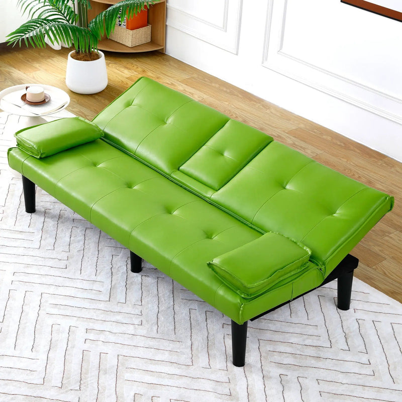 Sofa Bed With Foldable Design And Cup Holder by HouseOfZazla