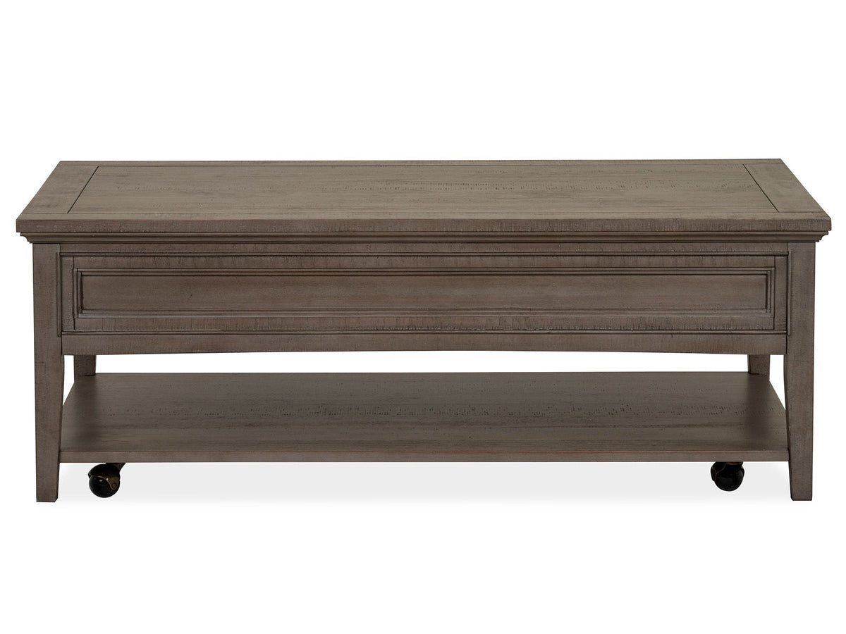 Paxton Place - Rectangular Cocktail Table With Casters - Dovetail Gray, photo 5 of 7