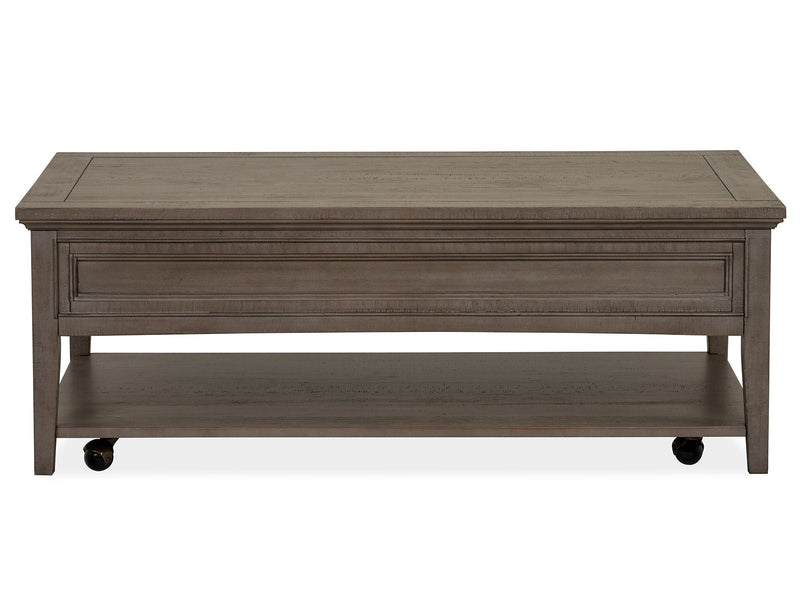 Paxton Place - Rectangular Cocktail Table With Casters - Dovetail Gray, photo 5 of 7