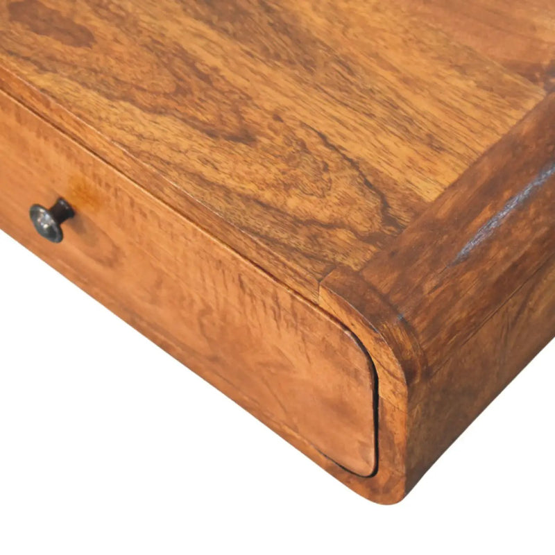 Solid Wood Avora Wall-Mounted Nightstand, 1-Drawer, Honey by HouseOfZazla