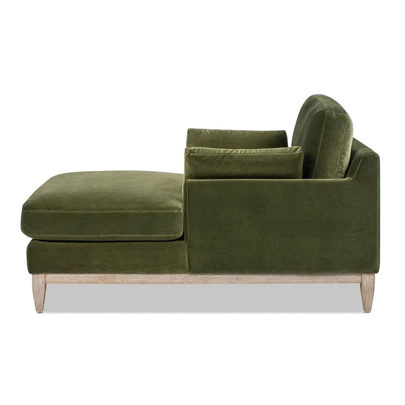 Pasadena - Modern Farmhouse Chaise Lounge Chair - Olive Green by HouseOfZazla