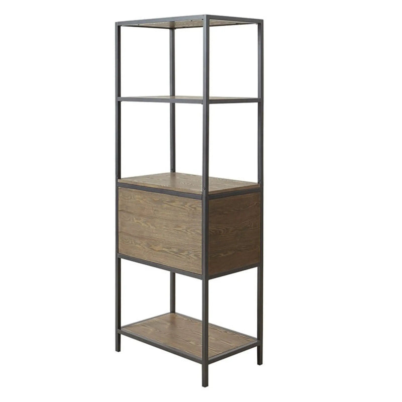 Darley - 3 Shelf Bookcase With Storage Cabinet - Gray by Unique Piece Furniture