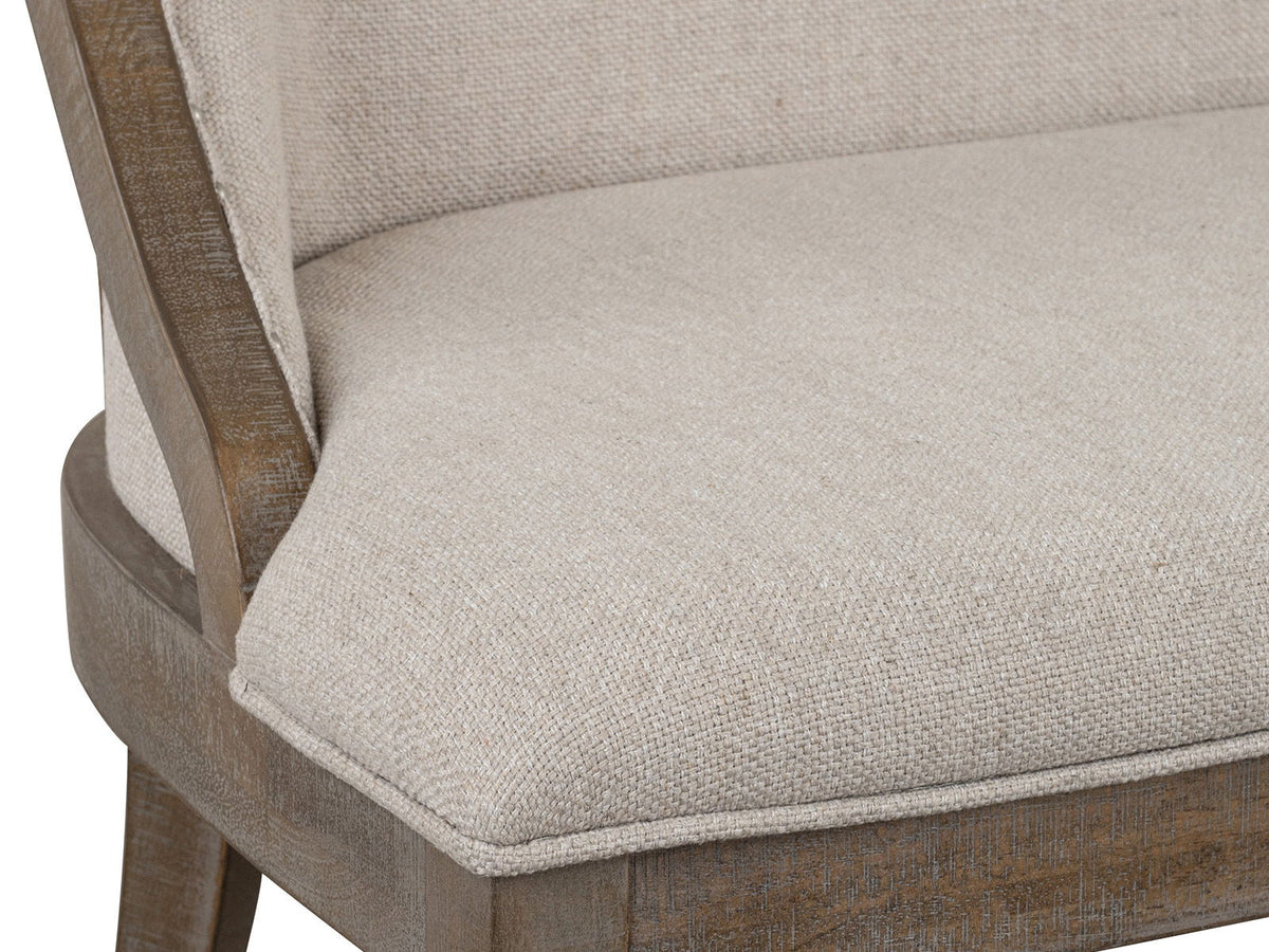 Lancaster - Bench With Upholstered Seat & Back - Dovetail Gray, photo 4 of 7