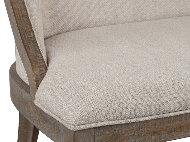 Lancaster - Bench With Upholstered Seat & Back - Dovetail Gray, photo 4 of 7
