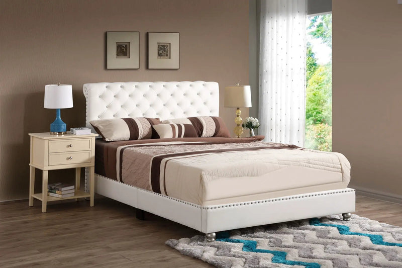 Elegant Transitional Upholstered Bed by Unique Piece Furniture