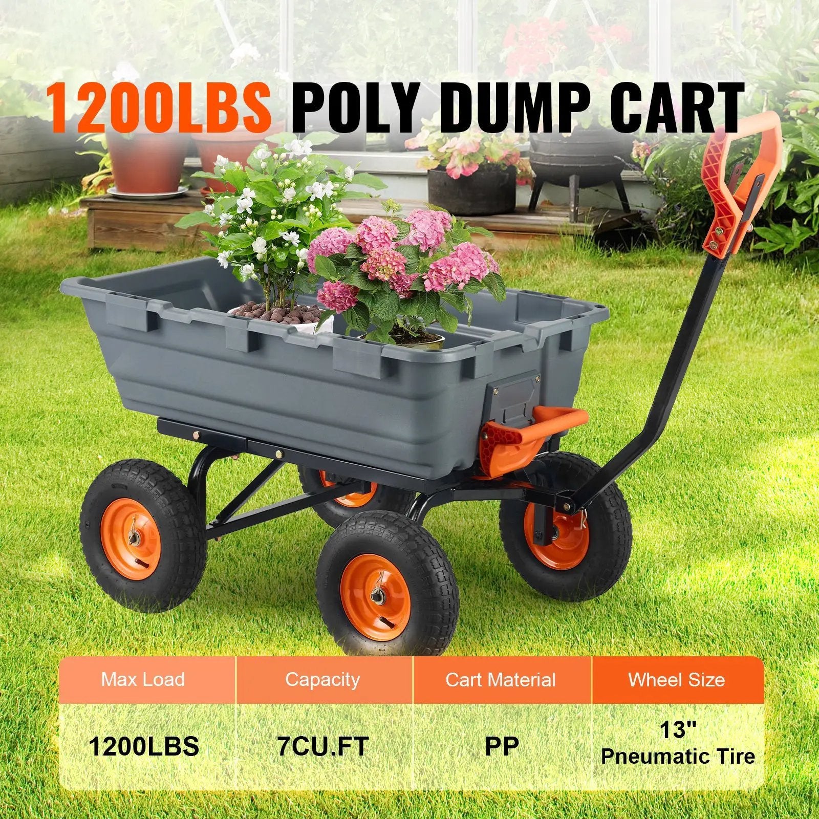 Dump Cart with Poly Body and Steel Frame by HouseOfZazla