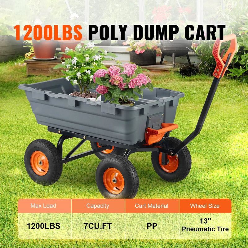 Dump Cart with Poly Body and Steel Frame by HouseOfZazla