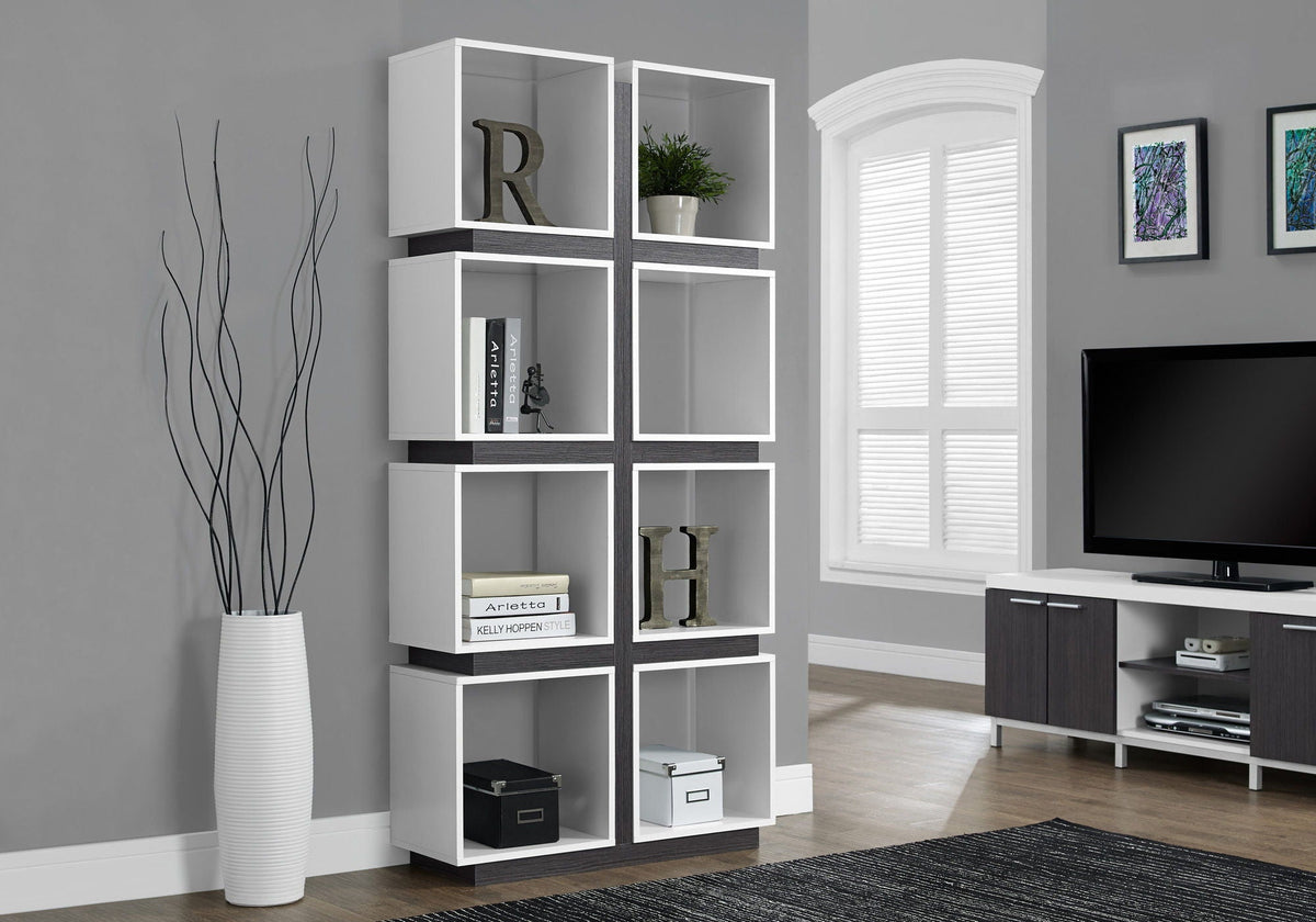 Contemporary 5-Tier White Bookshelf, photo 3 of 4