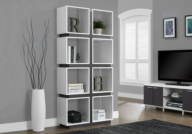 Bookshelf, Bookcase, Etagere, 5 Tier, For Office, Contemporary & Modern - White by Unique Piece Furniture
