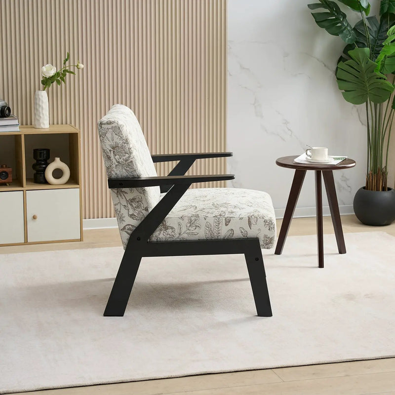 Mid-Century Modern Lounge Armchair - Seat Cushion (Beige + Grey) by HouseOfZazla