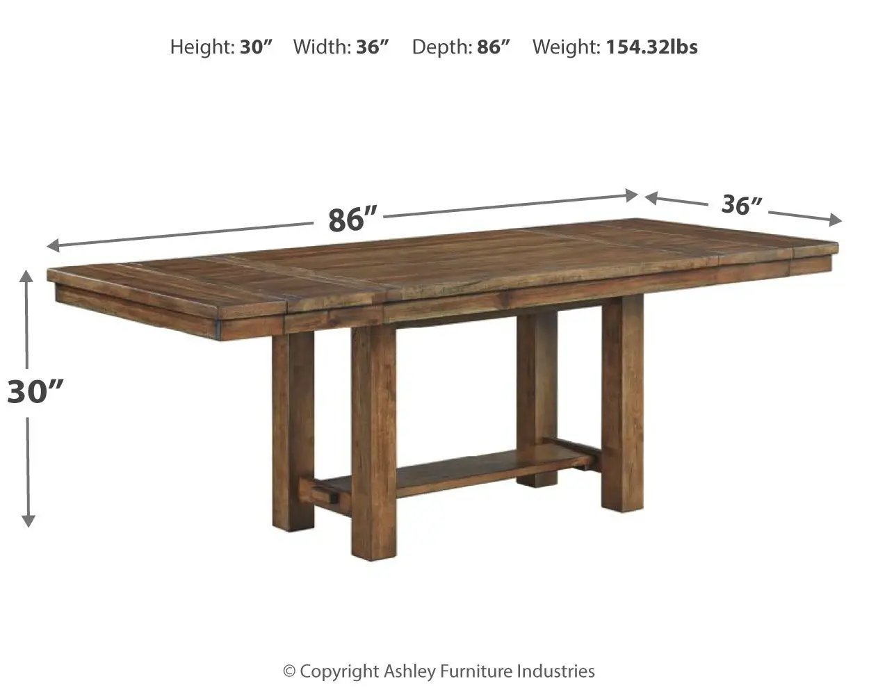 Moriville - Rectangular Dining Room Extension Table - Grayish Brown by Unique Piece Furniture