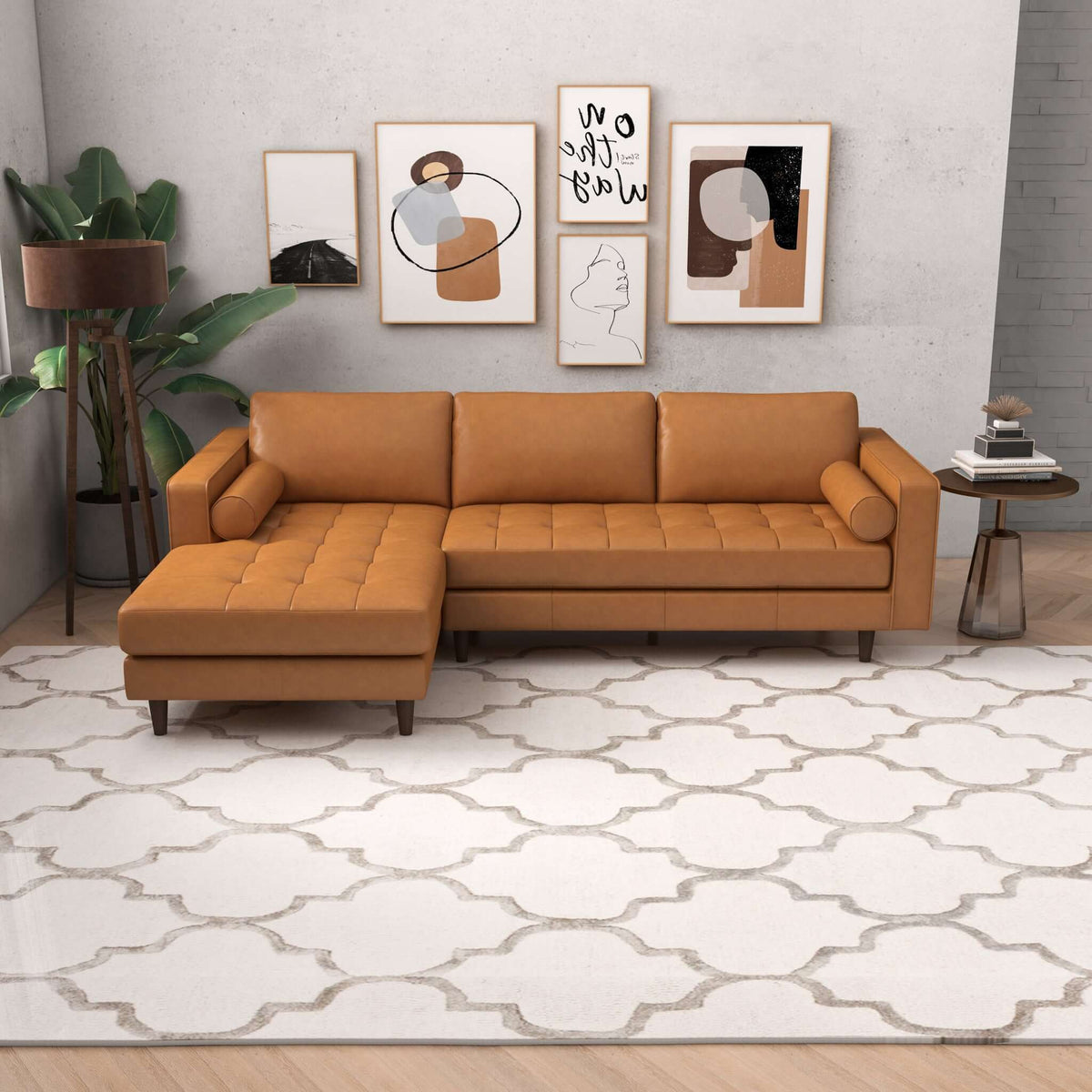 Corner Sectional Sofa with Removable Cushions - Orange, photo 7 of 19