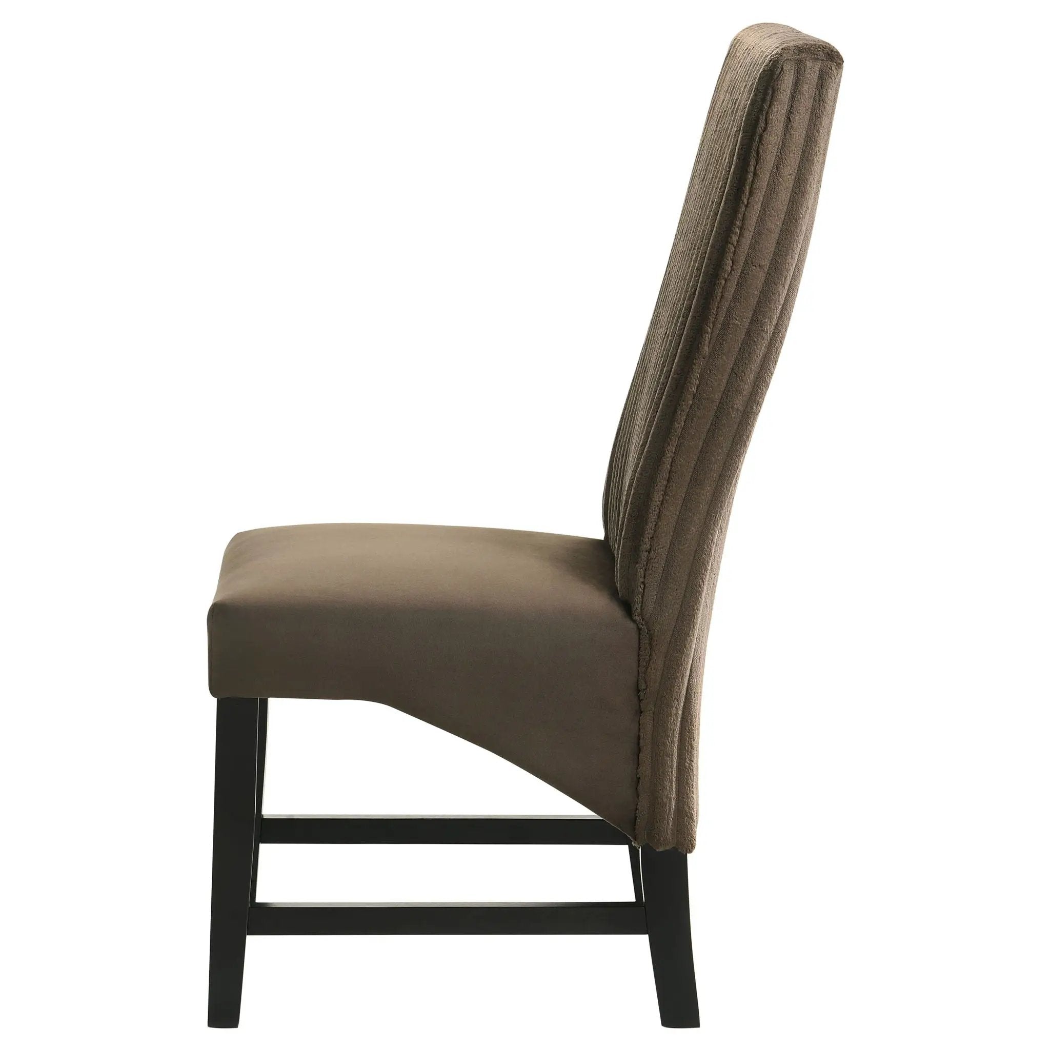 Barrand Upholstered Dining Side Chair Chocolate (Set of 2) by Unique Piece Furniture