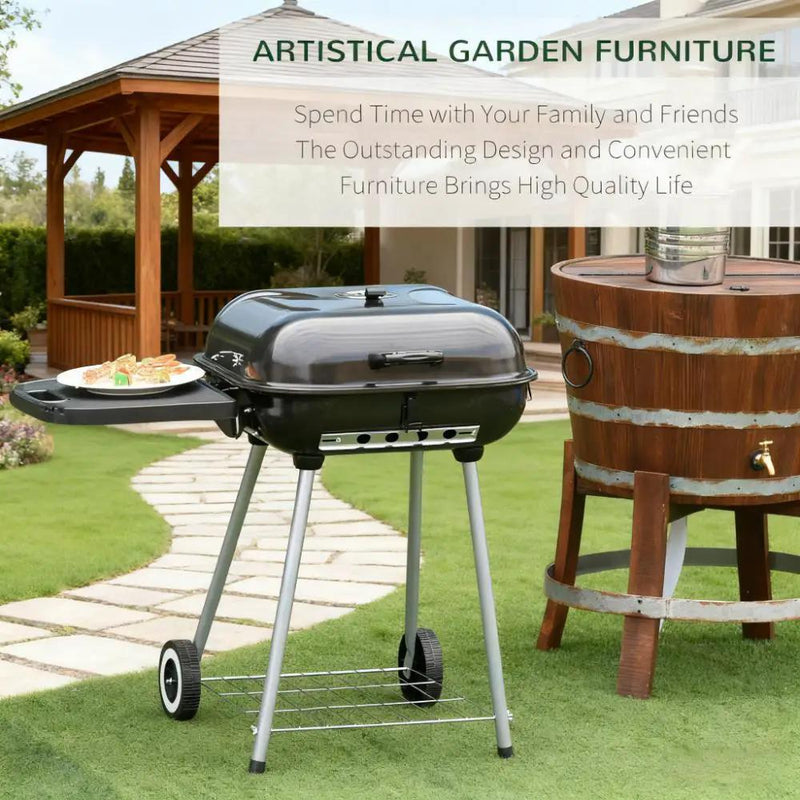 22-Inch Porcelain-Enameled Outdoor BBQ Grill by HouseOfZazla