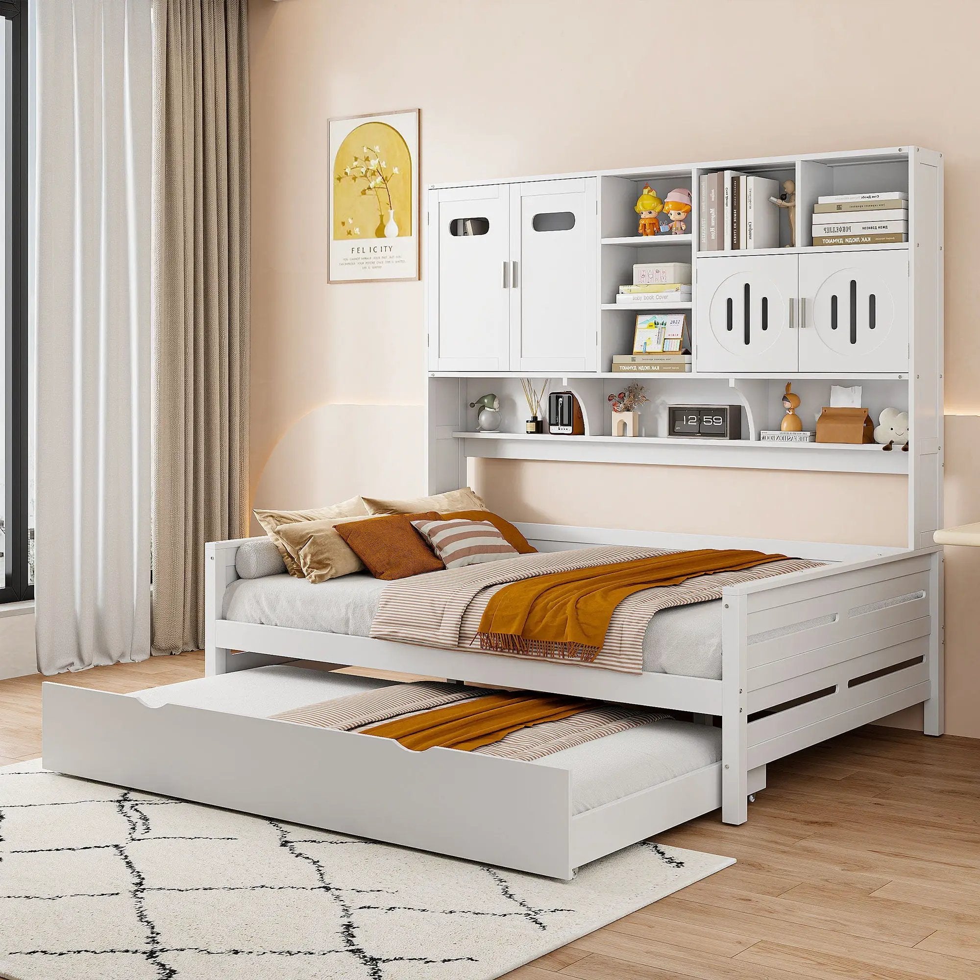Daybed With All-In-One Cabinet And Shelf by Unique Piece Furniture