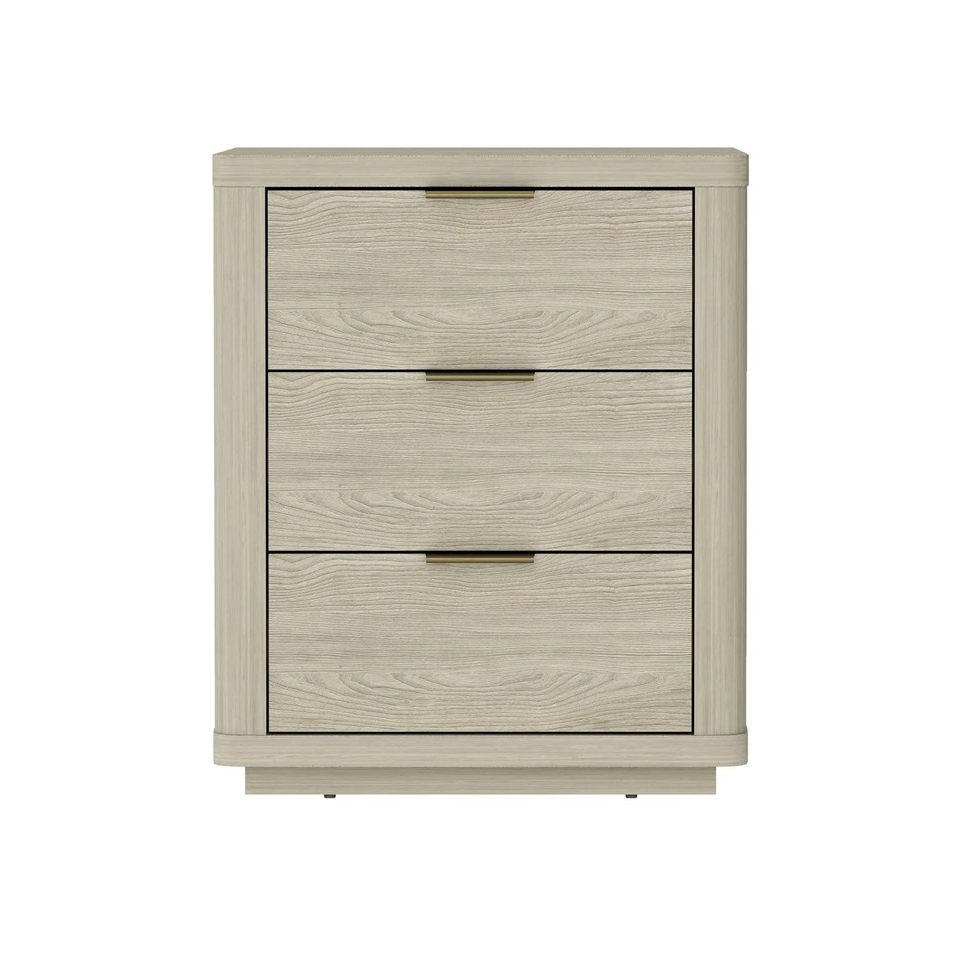Evelyn - Nightstand With 3 Drawers, Smooth Rounded Edges by HouseOfZazla