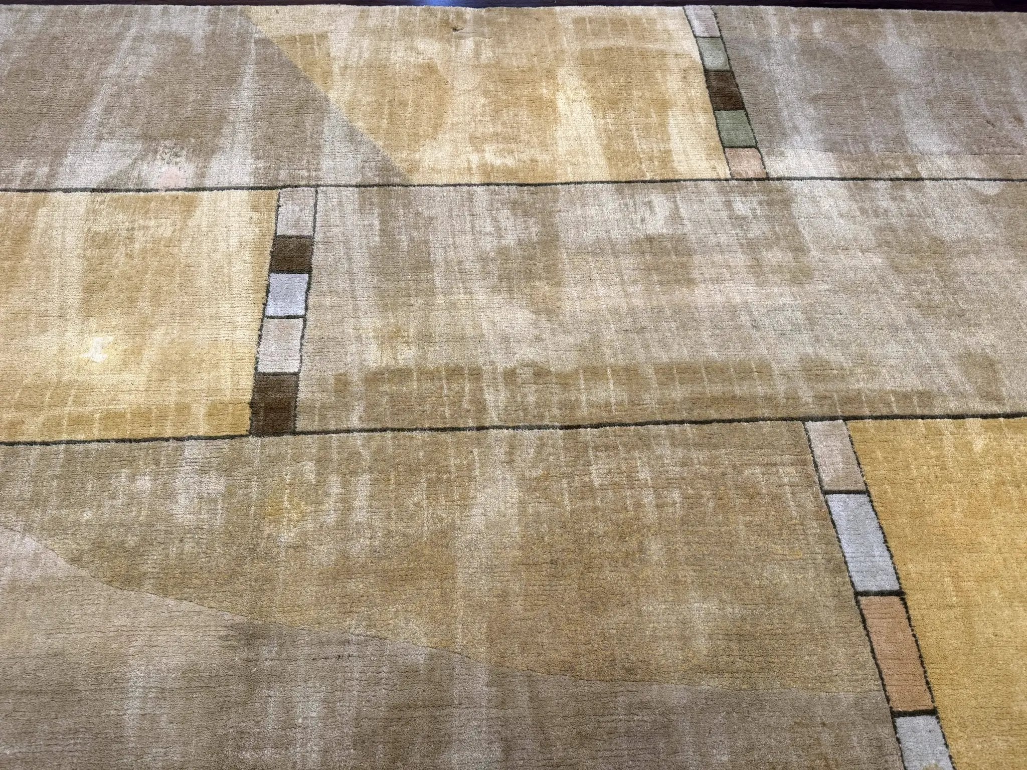 Tufenkian Tibetan Rug 12x16, Handmade Wool Modern Area Rug, Palace Size Carpet by Jewel Rugs