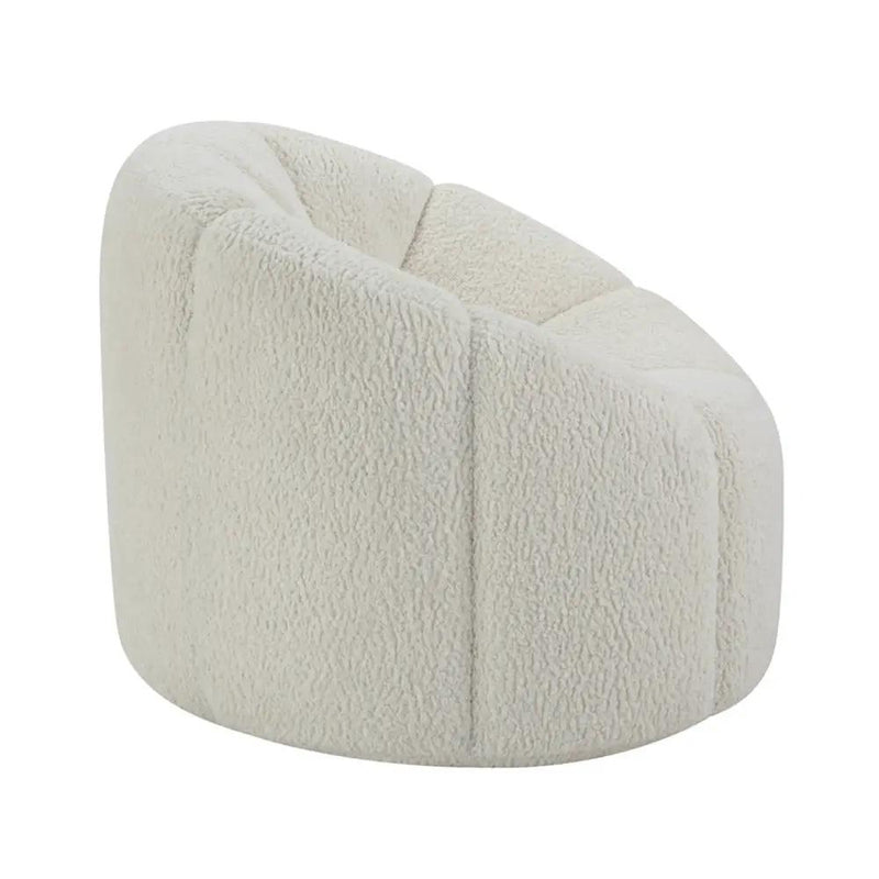 Osmash - Chair With Swivel - White Teddy Sherpa by Unique Piece Furniture