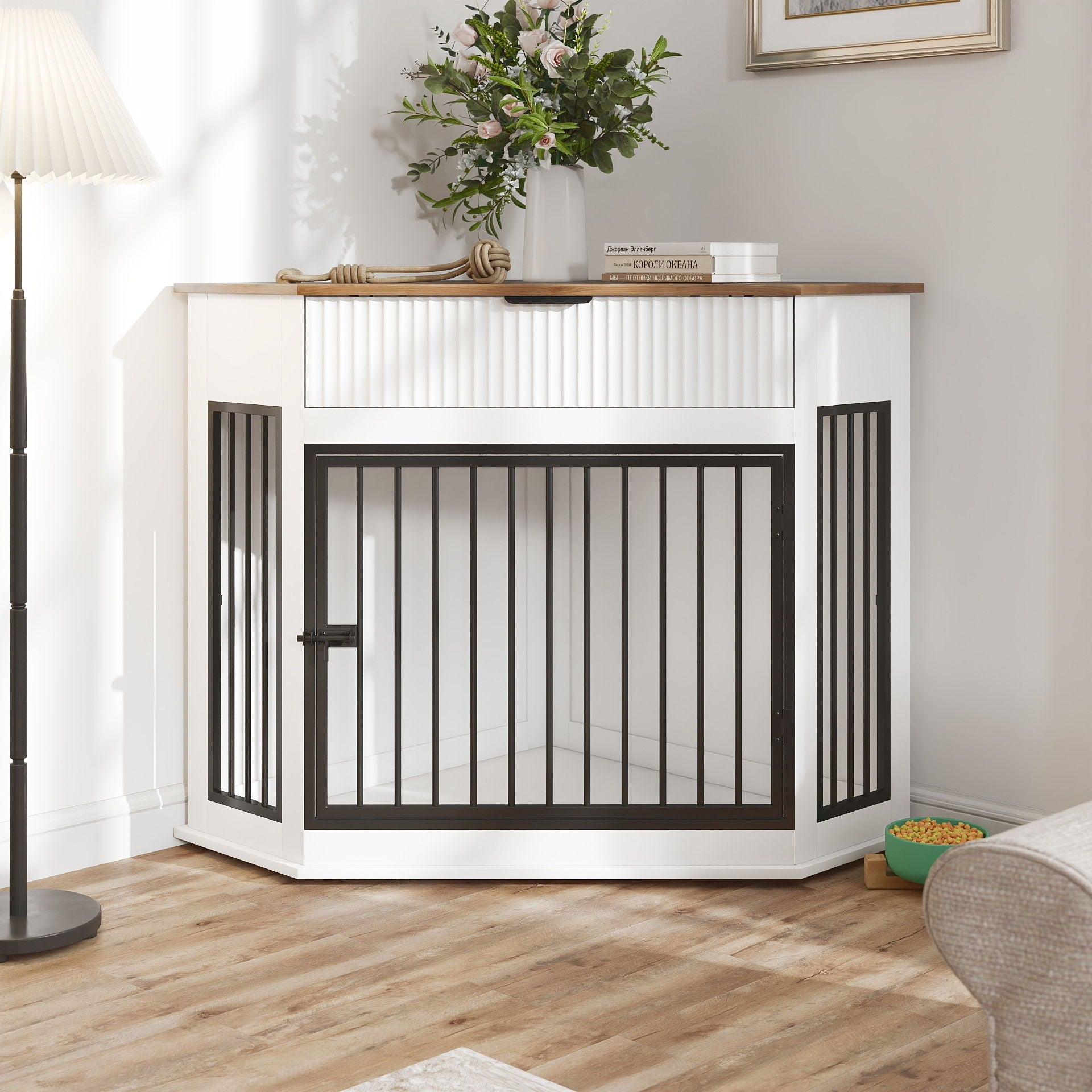 Corner Dog Crate by HouseOfZazla