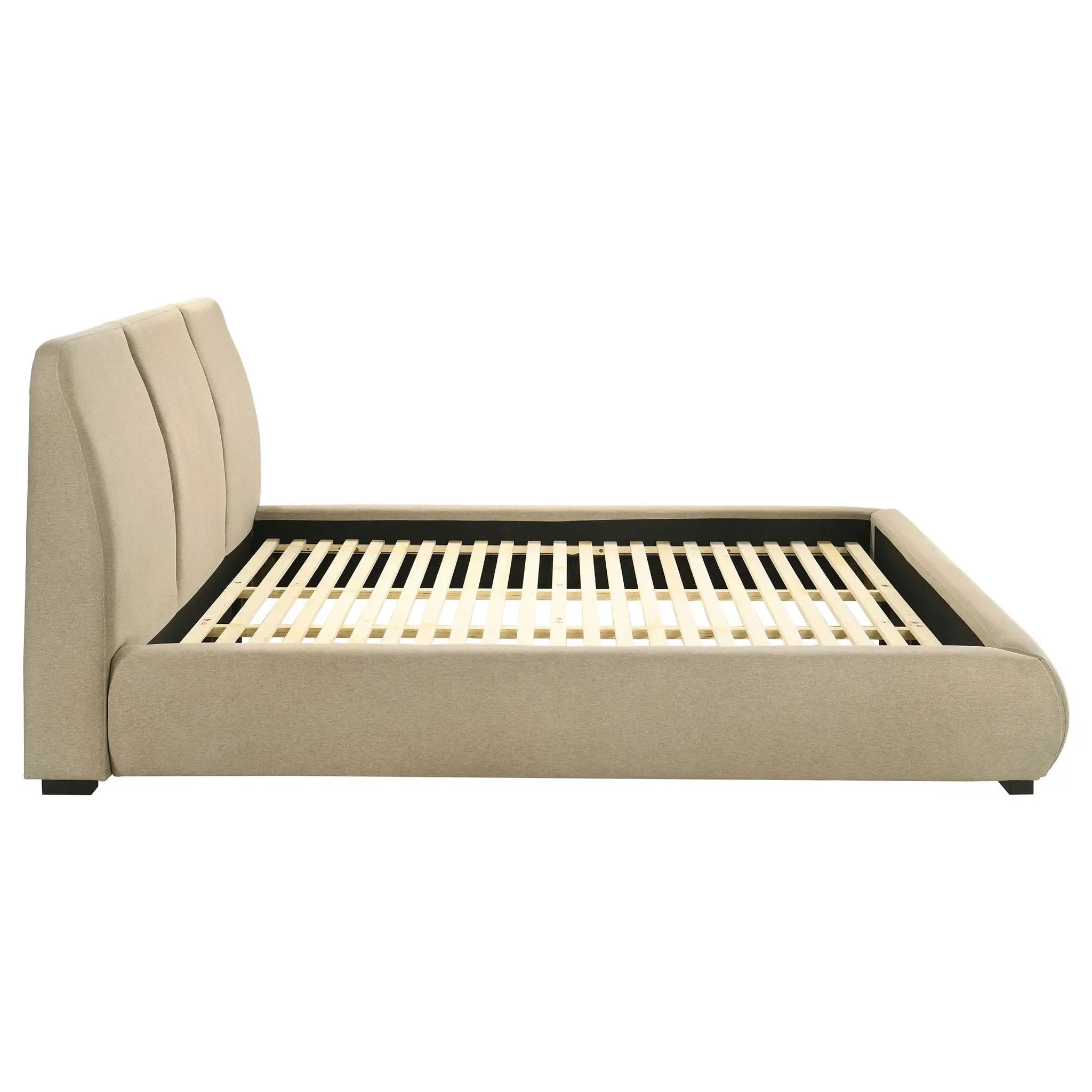 Mokena 46-inch Upholstered California King Platform Bed Brown by Unique Piece Furniture