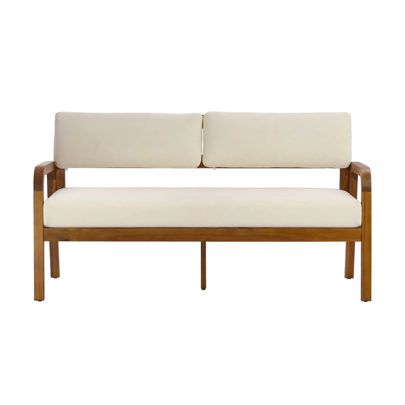4-Pieces Outdoor Sofa Set with Cushions - Teak by HouseOfZazla