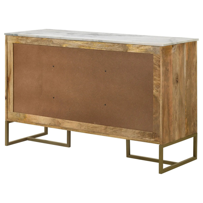Paloma - 3 Door Herringbone Accent Cabinet - Natural