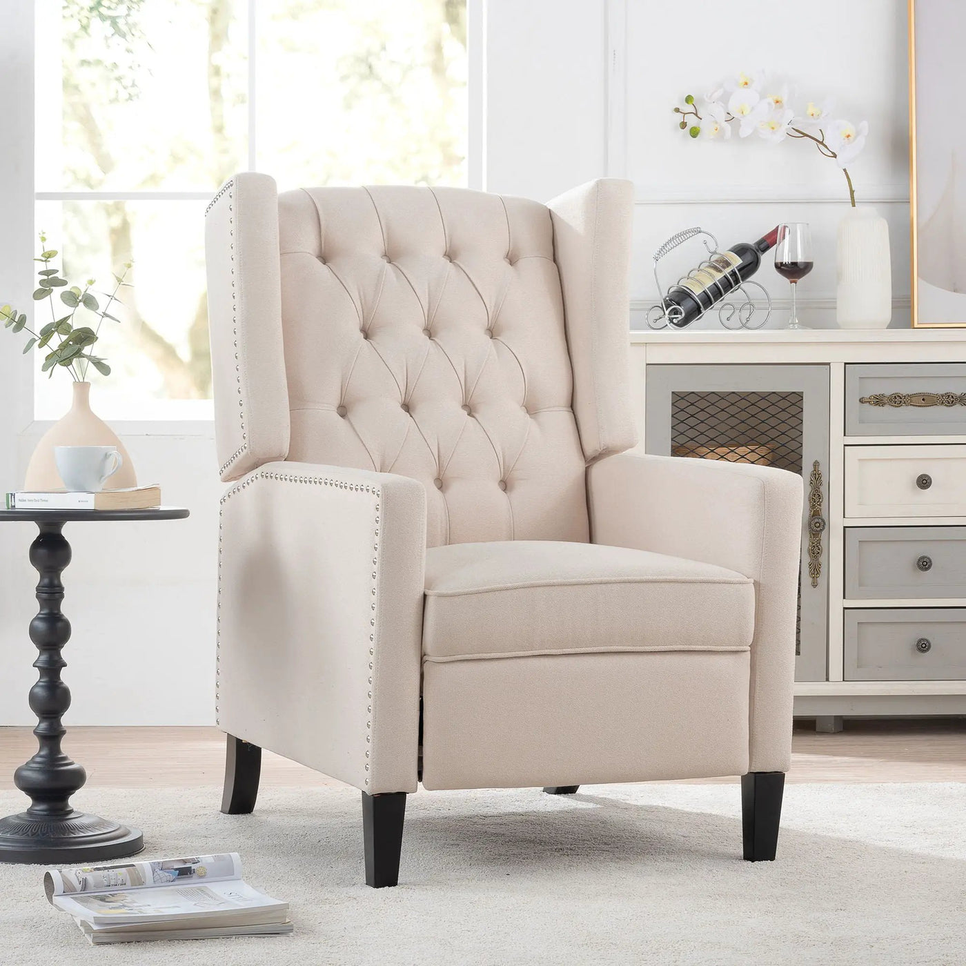 Manual Wing Chair Recliner by Unique Piece Furniture