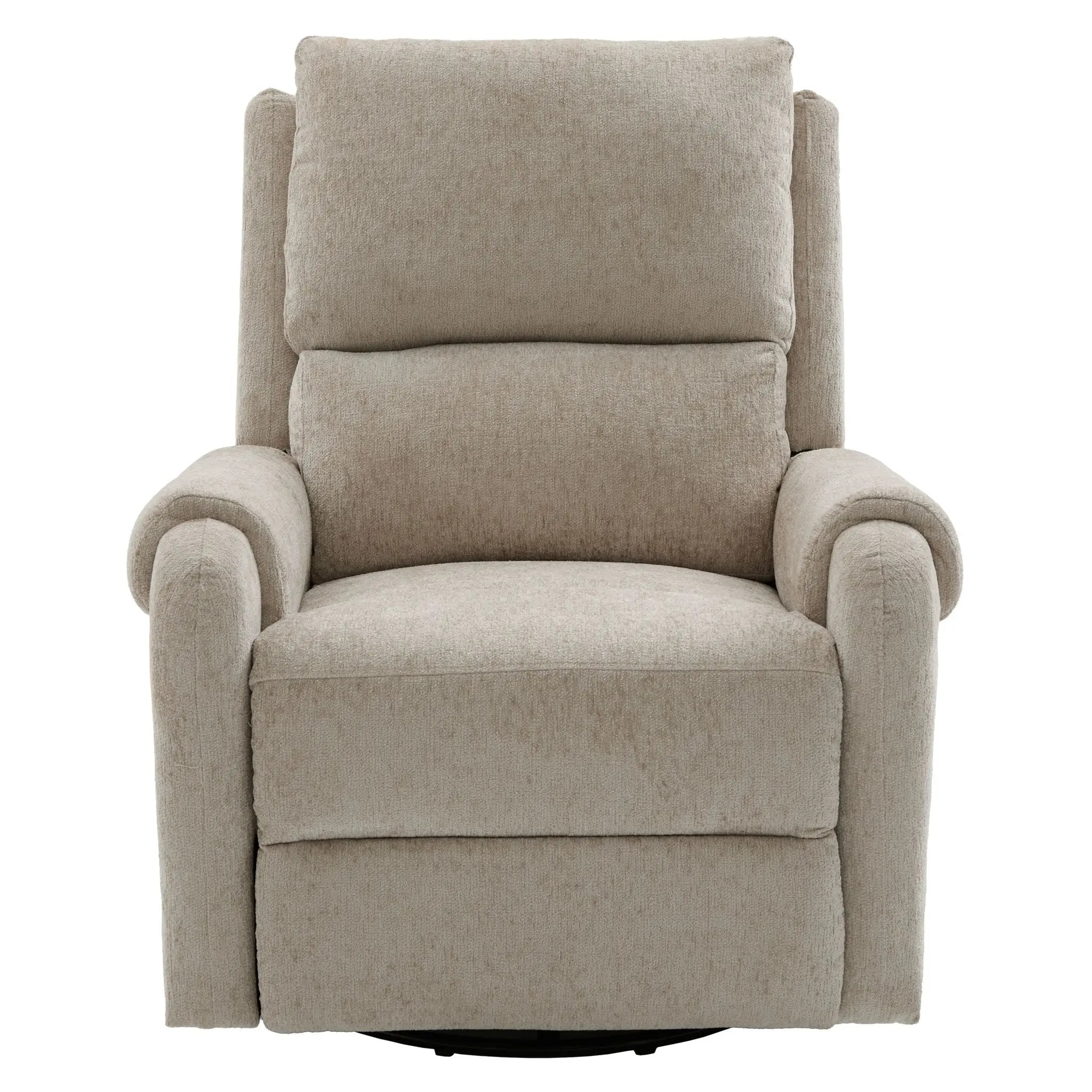 Manual Recliner Massage Chair With Swivel Rocker, 8 Massage Modes, Side Storage Pocket by Unique Piece Furniture