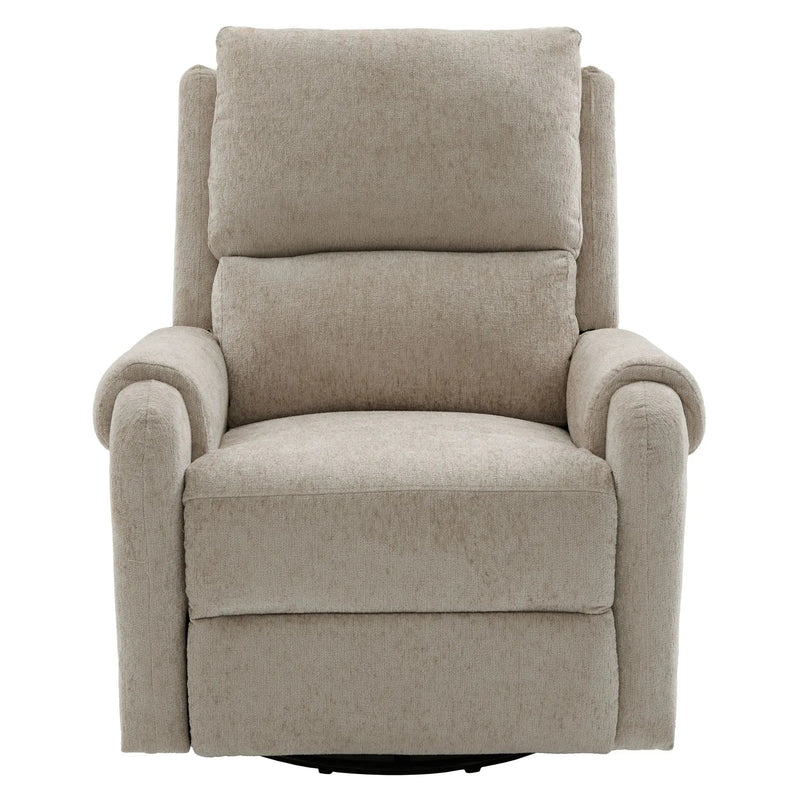 Manual Recliner Massage Chair With Swivel Rocker, 8 Massage Modes, Side Storage Pocket by Unique Piece Furniture